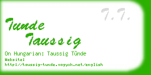 tunde taussig business card